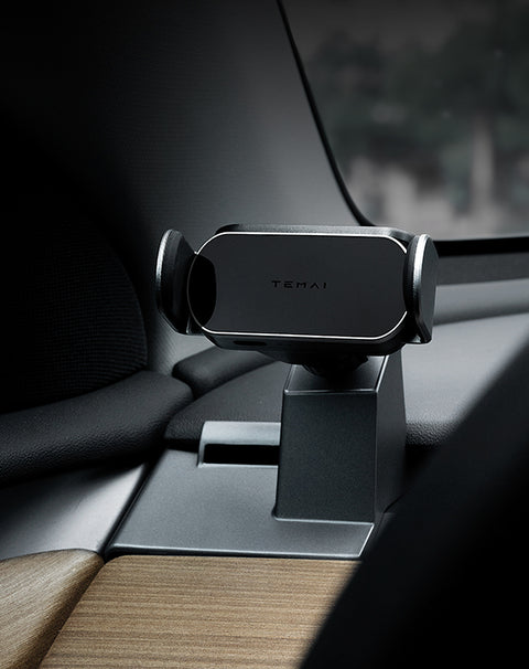 Support de téléphone portable TEMAI/meilleur support de téléphone de voiture/support de téléphone à charge solaire-Tesla modèle 3/Y 