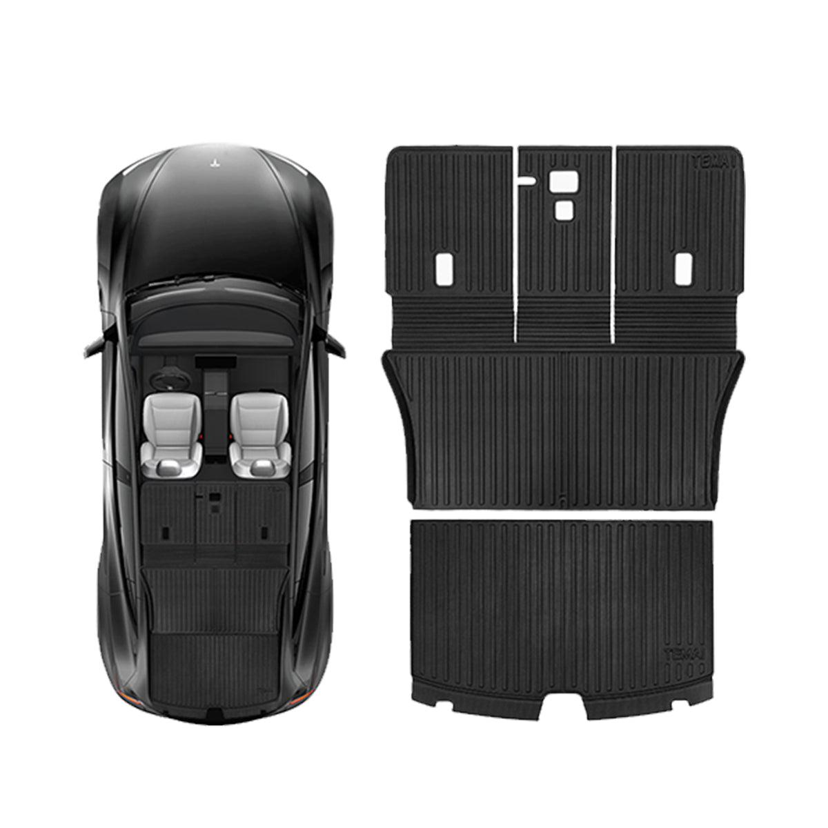 temai tesla Model Y Trunk Mat Set2